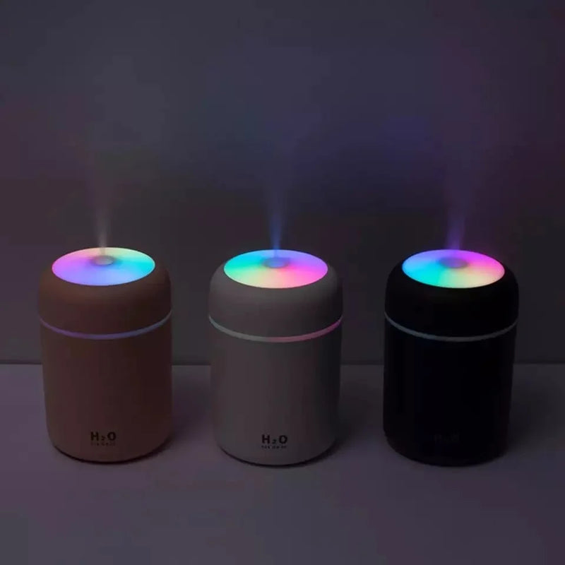 Umidificador Portátil H2o Ultra com Led RGB - 300ml Aroma Terapia